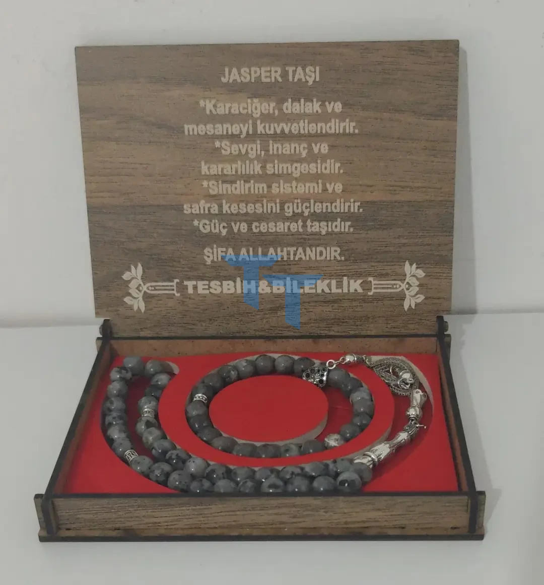 Jasper Taşı Tesbih Bileklik Seti
